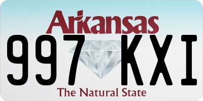 AR license plate 997KXI
