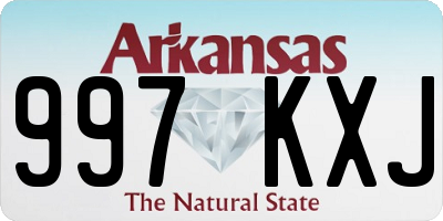 AR license plate 997KXJ