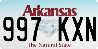 AR license plate 997KXN
