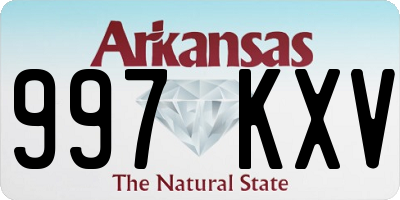 AR license plate 997KXV