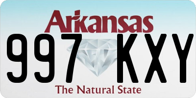 AR license plate 997KXY