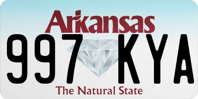 AR license plate 997KYA