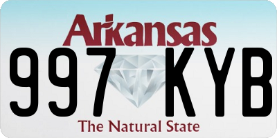 AR license plate 997KYB