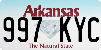 AR license plate 997KYC