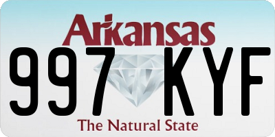 AR license plate 997KYF