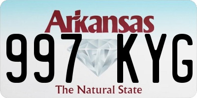AR license plate 997KYG