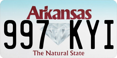 AR license plate 997KYI