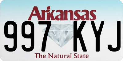 AR license plate 997KYJ