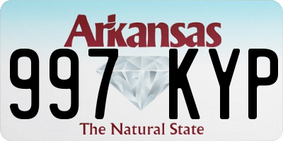 AR license plate 997KYP