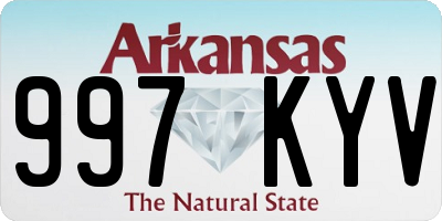 AR license plate 997KYV