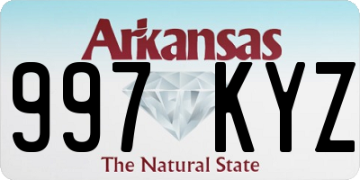 AR license plate 997KYZ