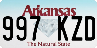 AR license plate 997KZD