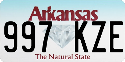 AR license plate 997KZE
