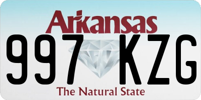 AR license plate 997KZG