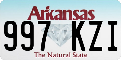 AR license plate 997KZI
