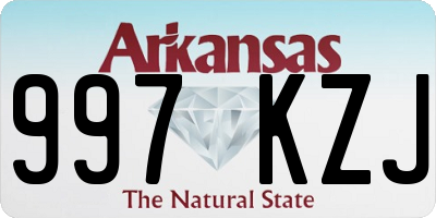 AR license plate 997KZJ