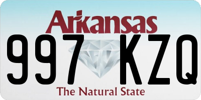 AR license plate 997KZQ