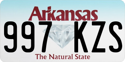 AR license plate 997KZS