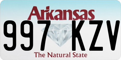 AR license plate 997KZV