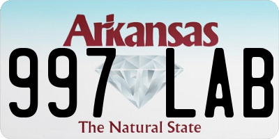 AR license plate 997LAB
