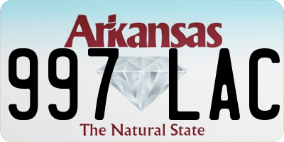 AR license plate 997LAC