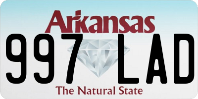AR license plate 997LAD