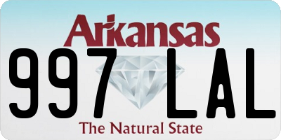 AR license plate 997LAL
