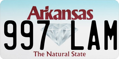 AR license plate 997LAM