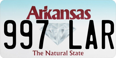 AR license plate 997LAR