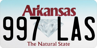 AR license plate 997LAS