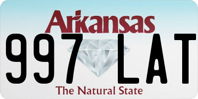 AR license plate 997LAT