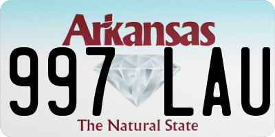 AR license plate 997LAU
