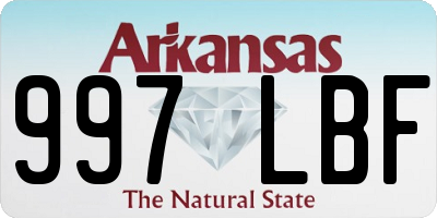 AR license plate 997LBF
