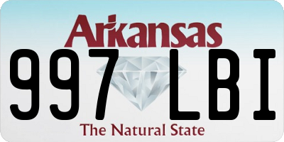 AR license plate 997LBI