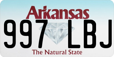 AR license plate 997LBJ
