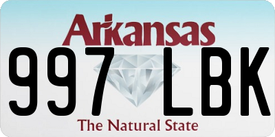 AR license plate 997LBK