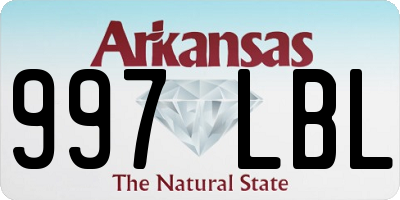 AR license plate 997LBL