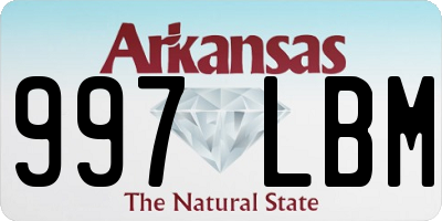 AR license plate 997LBM