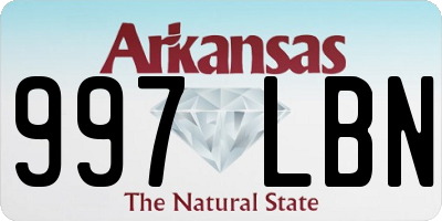 AR license plate 997LBN