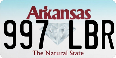 AR license plate 997LBR