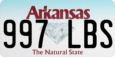AR license plate 997LBS