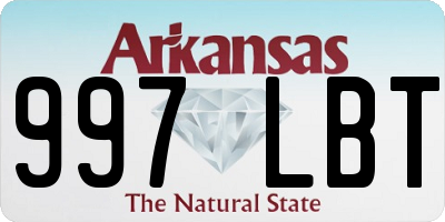 AR license plate 997LBT