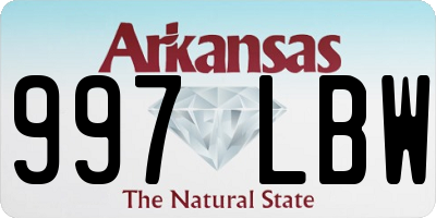 AR license plate 997LBW