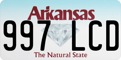 AR license plate 997LCD