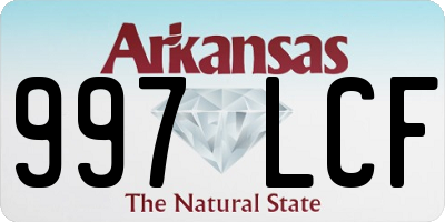 AR license plate 997LCF