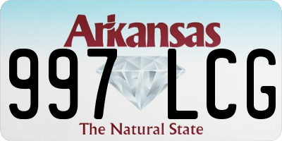AR license plate 997LCG