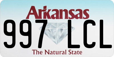 AR license plate 997LCL