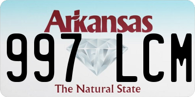 AR license plate 997LCM