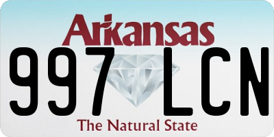 AR license plate 997LCN