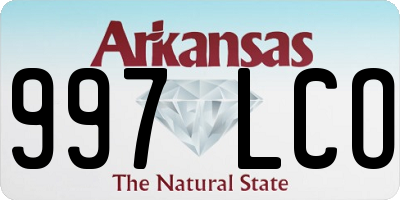 AR license plate 997LCO